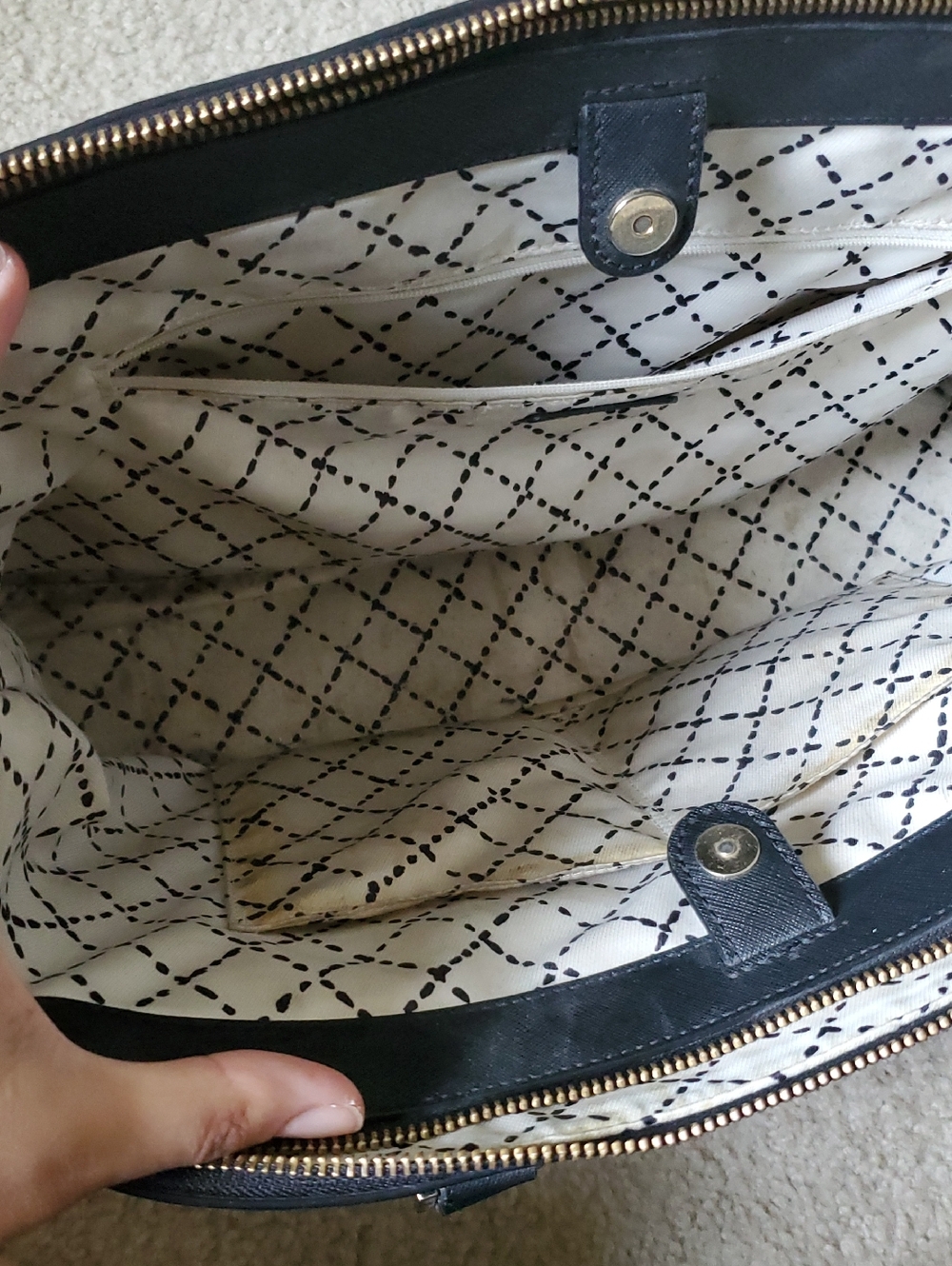 *Wounded Bird Project Bag* Kate Spade Newbury Lane Leather Tote Handbag - Picture 3 of 7